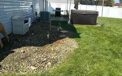 Photo of Kyle K.'s yard after getting landscaping in Aurora, IL