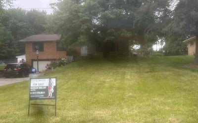 Photo of Kim G.'s yard after getting landscaping in Battle Creek, MI