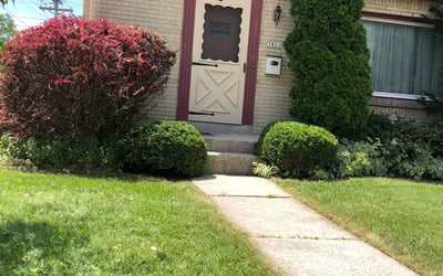 Photo of Michele C.'s yard after getting landscaping in Hubertus, WI