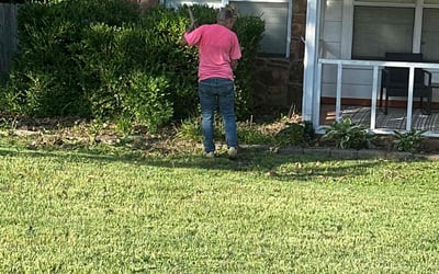 Photo of Carlos T.'s yard after getting landscaping in Broken Arrow, OK