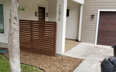 Photo of Justin G.'s yard after getting landscaping in Pandora, TX