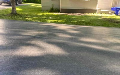 Photo of Sarah L.'s yard after getting landscaping in Brockport, NY