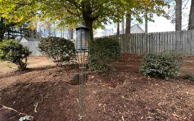 Photo of Ayan B.'s yard after getting landscaping in Zebulon, GA