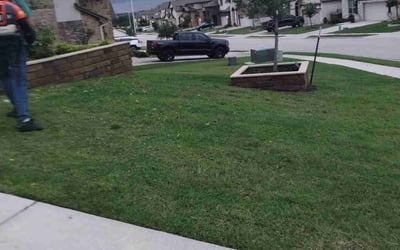 Photo of Krishna T.'s yard after getting landscaping in Walburg, TX