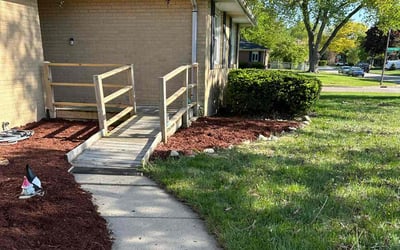 Photo of Sam S.'s yard after getting landscaping in Aurora, IL