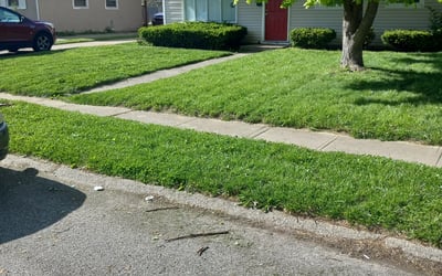 Photo of Jonathan H.'s yard after getting landscaping in Coatesville, IN