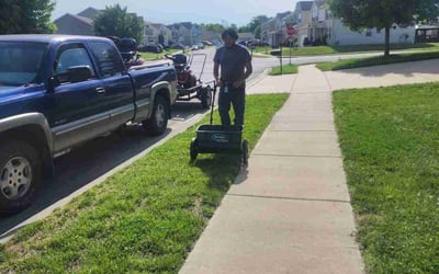 Photo of Christopher R.'s yard after getting landscaping in Belleville, IL