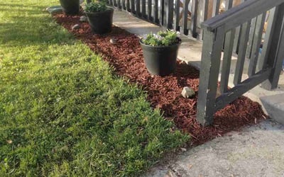 Photo of Brandon M.'s yard after getting landscaping in Pendleton, IN