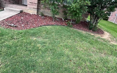 Photo of Melissa T.'s yard after getting landscaping in Blue Ridge, TX