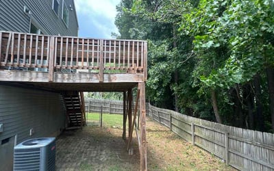 Photo of Amber S.'s yard after getting landscaping in Knightdale, NC