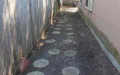 Photo of Carolyn M.'s yard after getting landscaping in Needville, TX