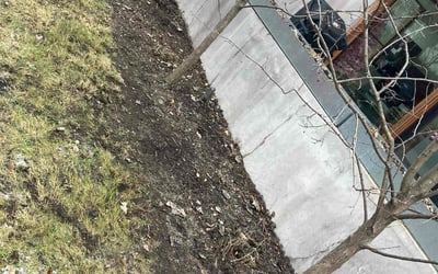 Photo of Sarah M.'s yard after getting landscaping in Young America, MN