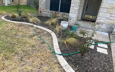 Photo of Eduart M.'s yard after getting landscaping in Martindale, TX