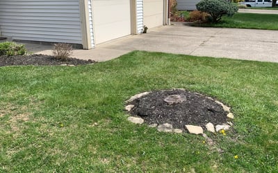 Photo of Natalie S.'s yard after getting landscaping in Lithopolis, OH
