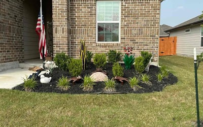 Photo of Barbara K.'s yard after getting landscaping in Lockhart, TX