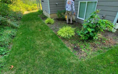 Photo of Justin K.'s yard after getting landscaping in Baring, WA