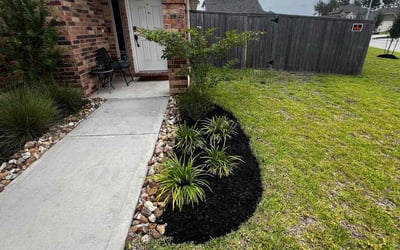 Photo of Valerie M.'s yard after getting landscaping in New Caney, TX