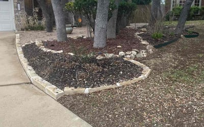 Photo of Christopher I.'s yard after getting landscaping in Saint Hedwig, TX