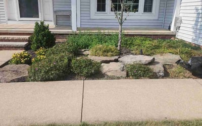 Photo of David M.'s yard after getting landscaping in Aurora, OH