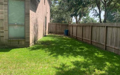 Photo of Jennifer D.'s yard after getting landscaping in Hankamer, TX