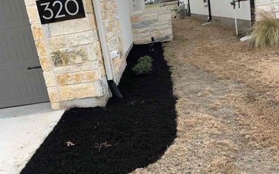 Photo of David S.'s yard after getting landscaping in Granger, TX
