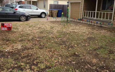 Photo of Jessica S.'s yard after getting landscaping in Augusta, KS