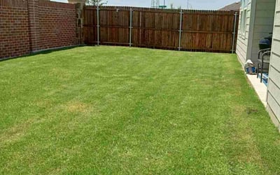 Photo of Matthew D.'s yard after getting landscaping in Cresson, TX