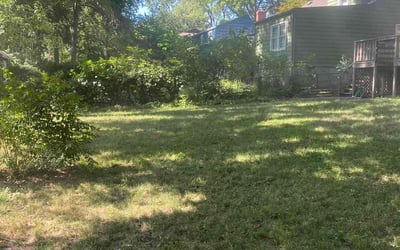 Photo of Abby W.'s yard after getting landscaping in Adrian, MO