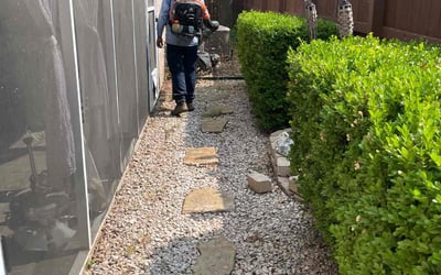 Photo of Michael L.'s yard after getting landscaping in Blue Ridge, TX