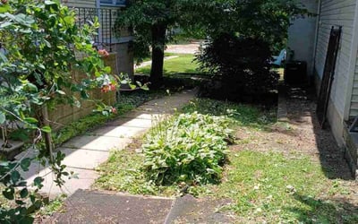 Photo of Rosemary O.'s yard after getting landscaping in Plainfield, IL