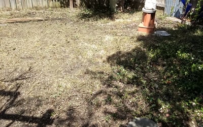 Photo of Barbara K.'s yard after getting landscaping in Coupland, TX