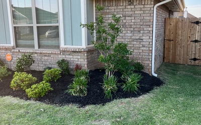 Photo of Jenobia P.'s yard after getting landscaping in Stroud, OK