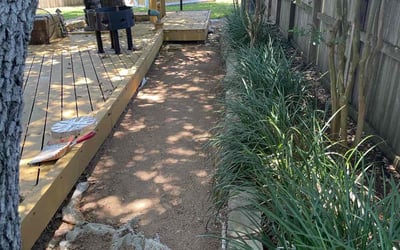 Photo of Kim S.'s yard after getting landscaping in Hardin, TX