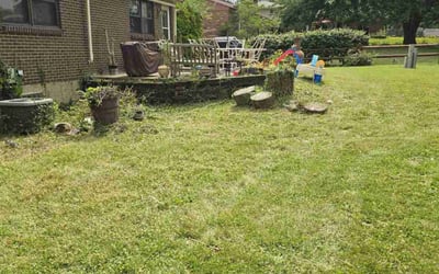 Photo of Melissa M.'s yard after getting landscaping in Petersburg, KY