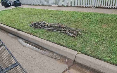 Photo of Nancy S.'s yard after getting landscaping in Wellington, KS