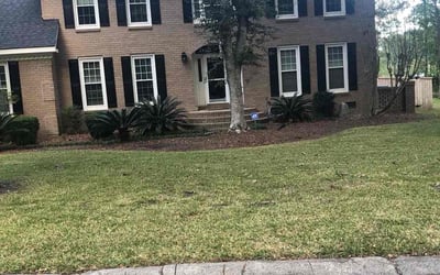 Photo of Mary E.'s yard after getting landscaping in Saint George, SC