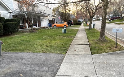 Photo of Brian B.'s yard after getting landscaping in Pleasantville, OH