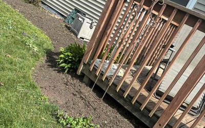 Photo of Evan B.'s yard after getting landscaping in Crystal Lake, IL