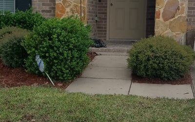 Photo of Jennifer B.'s yard after getting landscaping in Glen Rose, TX