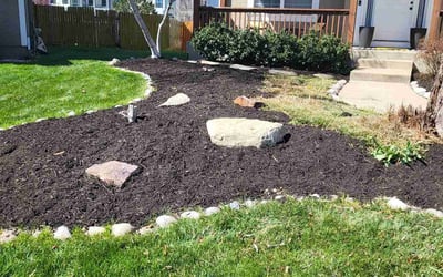 Photo of Nicole N.'s yard after getting landscaping in Lacygne, KS