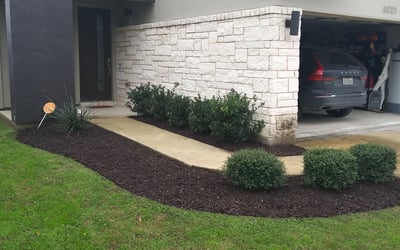 Photo of Madison M.'s yard after getting landscaping in Cedar Creek, TX