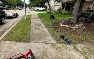 Photo of Timothy P.'s yard after getting landscaping in Danciger, TX