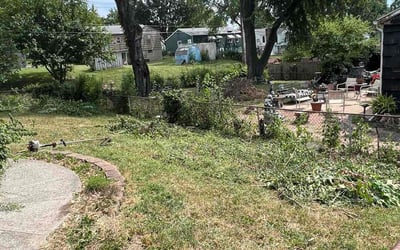 Photo of Sandra B.'s yard after getting landscaping in Amsterdam, MO