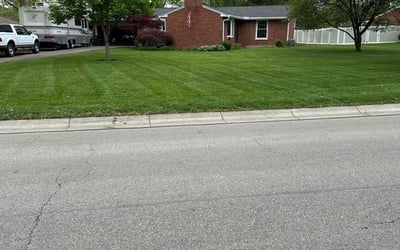 Photo of Alexandra L.'s yard after getting lawn care in Evansville, IN
