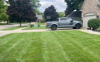 Photo of Naveen V.'s yard after getting lawn care in Oxford, MI
