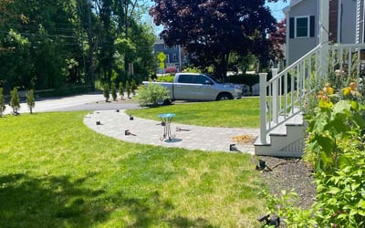 Photo of Chris v.'s yard after getting lawn care in Winchester, MA