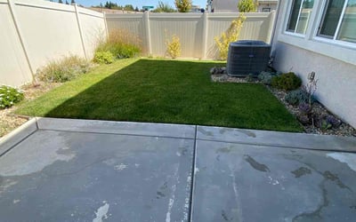 Photo of Briton w.'s yard after getting lawn care in Galt, CA