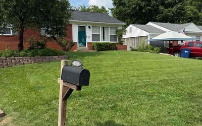 Photo of Kayla H.'s yard after getting lawn care in Sanger, TX