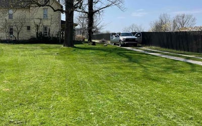 Photo of Shawna V.'s yard after getting lawn care in Louisville, OH