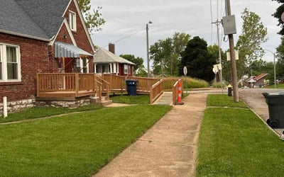 Photo of Julie S.'s yard after getting lawn care in Washington, MO